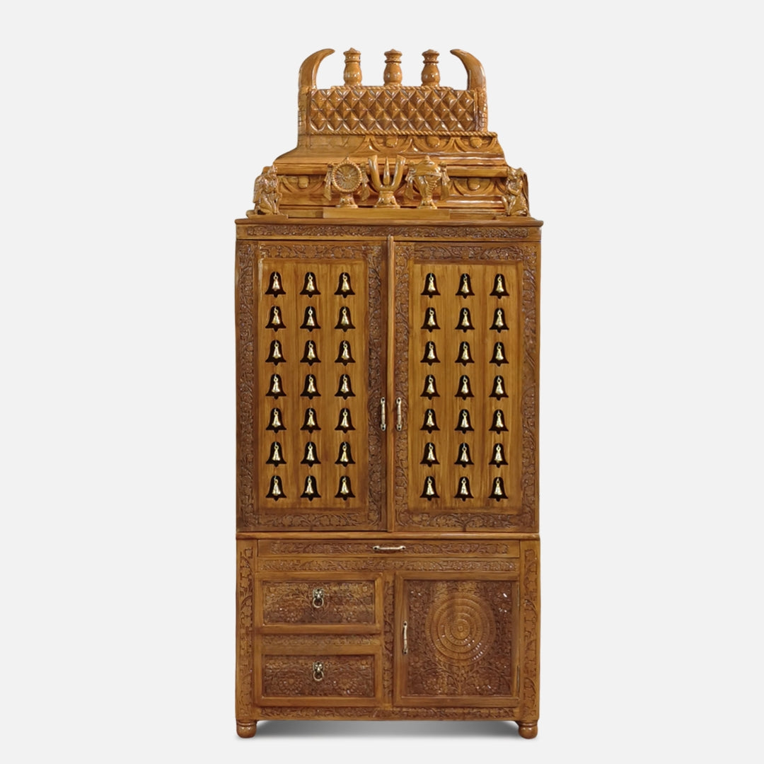 Shruti Teak Wood Mandap (Teak) front view 