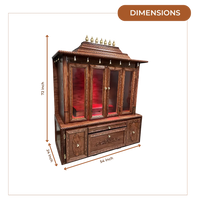 Shubhkamna Teak Wood Mandap (Brown) dimensions