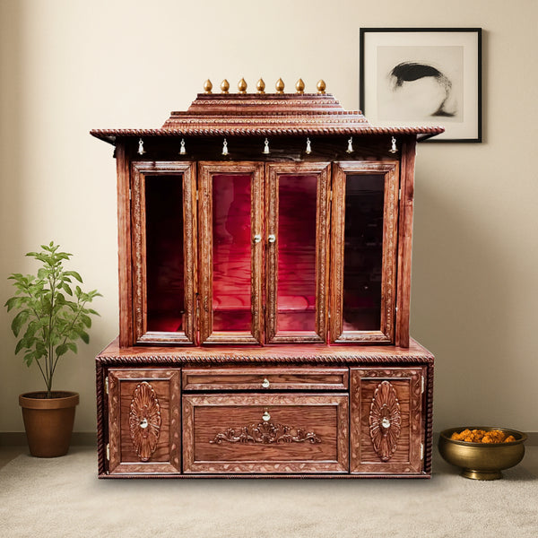Shubhkamna Teak Wood Mandap (Brown) lifestyle view