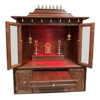 Shubhkamna-Teak-Wood-Mandap-Brown-open-door-view