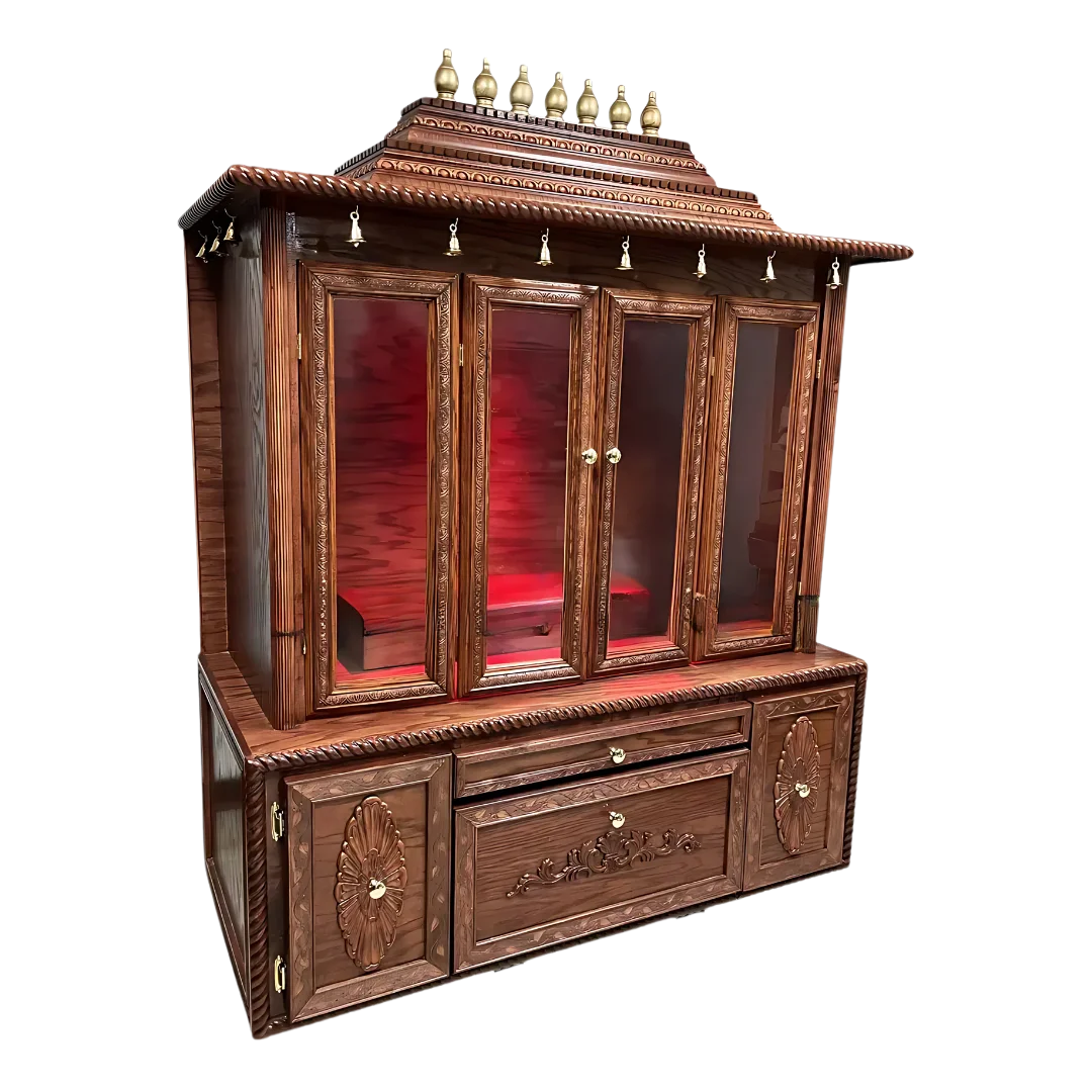 Shubhkamna Teak Wood Mandap (Brown) side angle