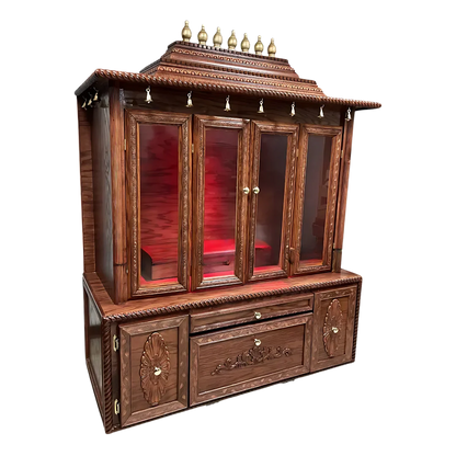 Shubhkamna Teak Wood Mandap (Brown) side angle