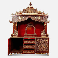Shuddhika Teak Wood Mandap (Cherry Gold) front view