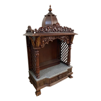 Siddhant Teak Wood Mandir (Brown) side angle