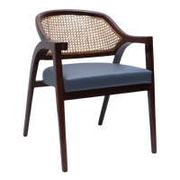 Side Angle of Arbor Teak Wood Arm Chairs (Brown Grey)