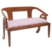Side Angle of Arlaxa Solid Wood Love Sofa (Teak White)