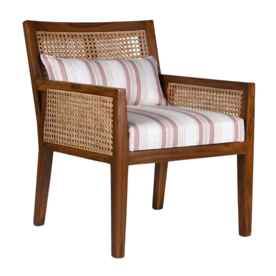 Side Angel of Coastal Teak Wood Lounge Chair (Teak)