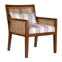 Side Angel of Coastal Teak Wood Lounge Chair (Teak)