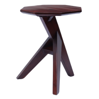 Side Angle of Hexon Teak Wood Coffee Table (Brown)