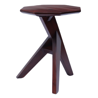 Side Angle of Hexon Teak Wood Coffee Table (Brown)