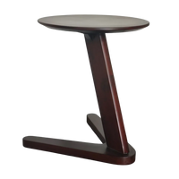 Side Angle of Orbit Teak Wood Coffee Table (Brown)