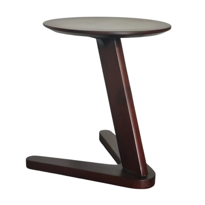 Side Angle of Orbit Teak Wood Coffee Table (Brown)