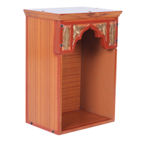 Side Angel of Sattva Teak Wood Pooja Mandir (Teak Gold)