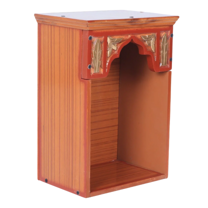 Side Angel of Sattva Teak Wood Pooja Mandir (Teak Gold)