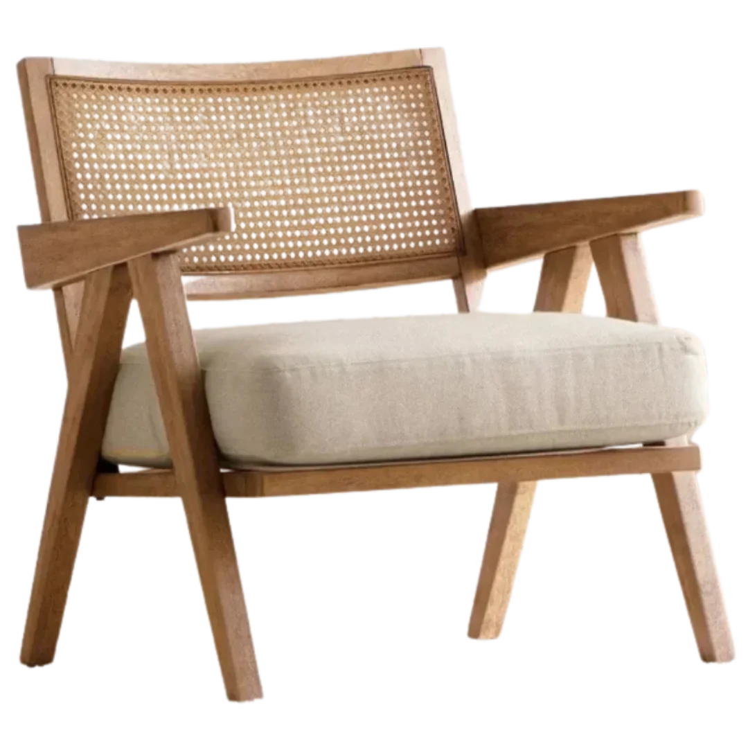 Side Angel of Velora Teak Wood Lounge Chairs (Teak)