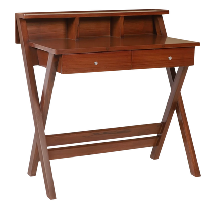 Side Angle of Wisdom Solid Wood Writing Table (Teak)