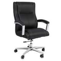 Side View of Affarista Big & Tall Executive Office Chair (Black)
