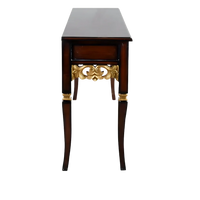 Side View of Dignify Solid Wood Console Table (Brown Gold)