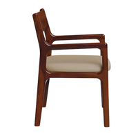 Haven Teak Wood Arm Chairs (Brown) side view