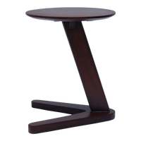 Side View of Orbit Teak Wood Coffee Table (Brown)