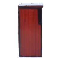 Side View of Sattva Teak Wood Pooja Mandir (Brown Gold)