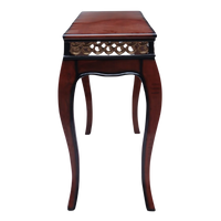 Side View of Vortex Solid Wood Console Table (Brown Gold)