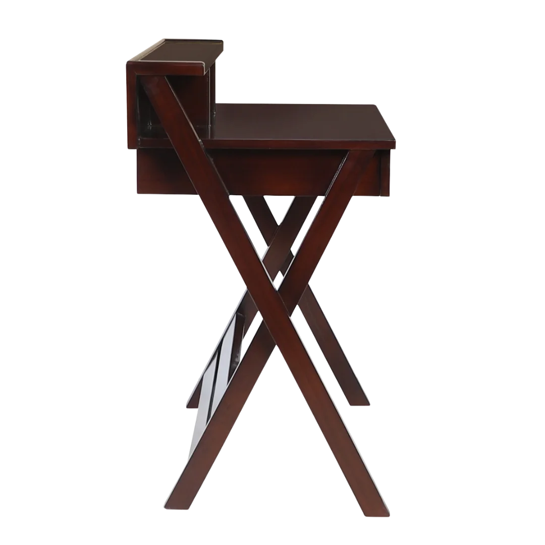 Side View of Wisdom Solid Wood Writing Table (Brown)