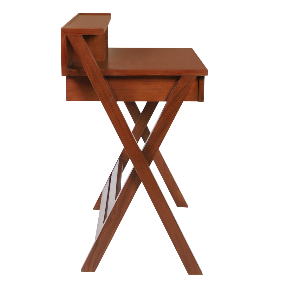 Side View of Wisdom Solid Wood Writing Table (Teak)