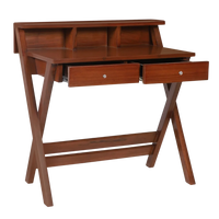 Side Zoom Angle of Wisdom Solid Wood Writing Table (Teak)