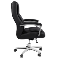 Side angle of Affarista Big Tall Executive Office Chair Black