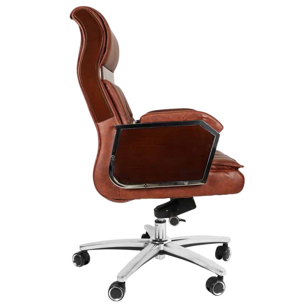 Side View of Presidency Recliner Office Executive Chair (Brown)