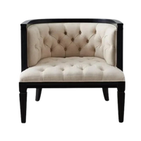 Sienna Curved Lounge Chair (Black) front view