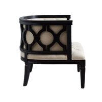 Sienna Curved Lounge Chair (Black) side view