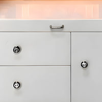 Siyom Wooden Corian Mandir (White) drawers