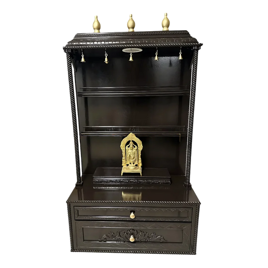 Smruti Teak Wood Mandap (Choco Brown) front view