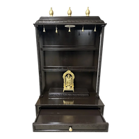 Smruti Teak Wood Mandap (Choco Brown) open door view