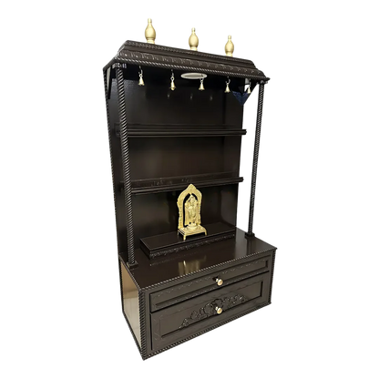 Smruti Teak Wood Mandap (Choco Brown)side angle