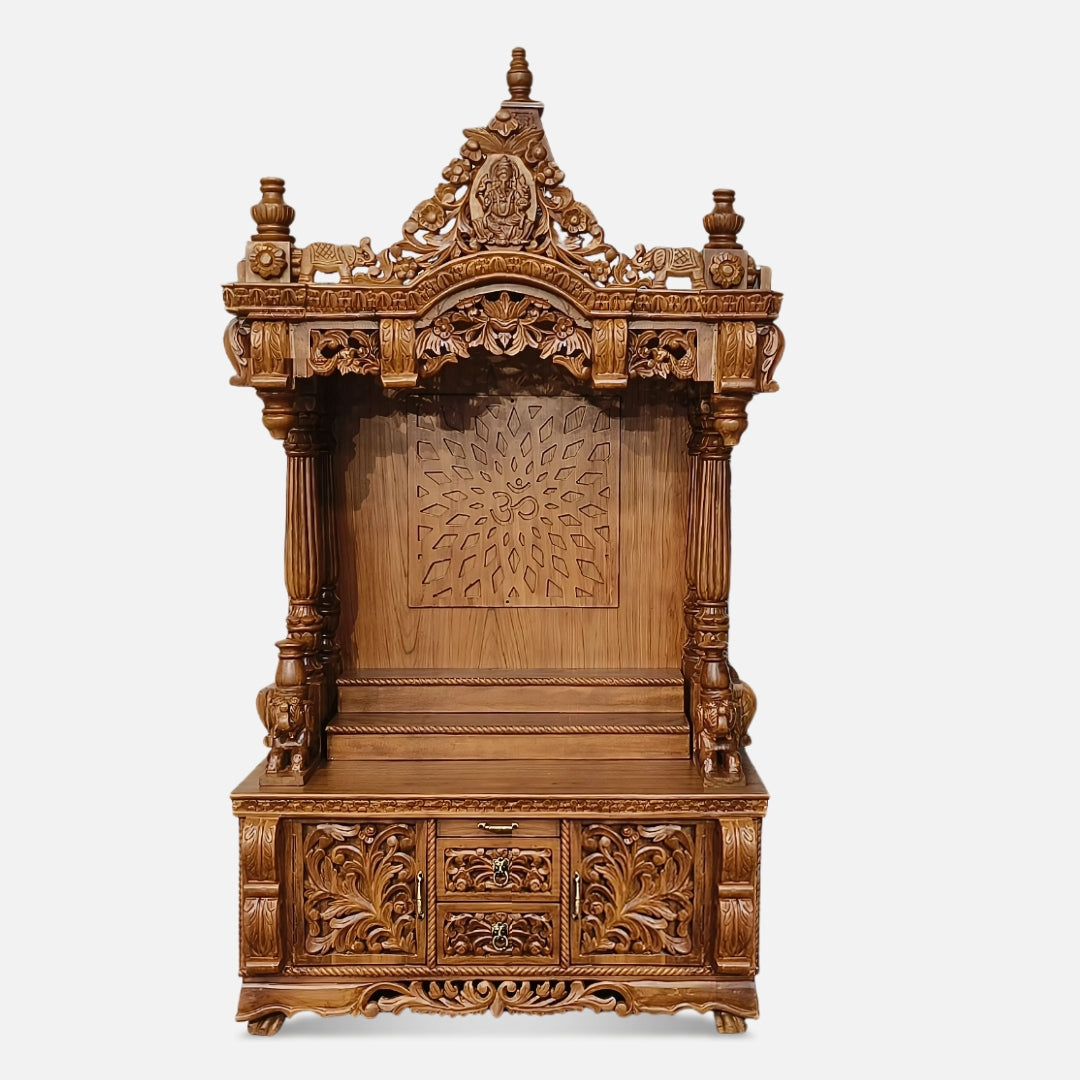 Somnath Teak Wood Mandap (Teak) Front view 