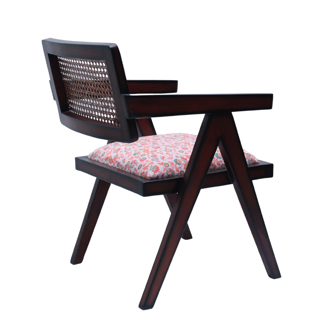 Sora Teak Wood Lounge Chair (Brown White)