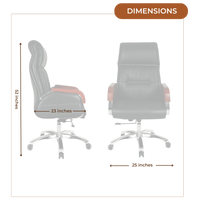 Sperity High Back Office Executive Chair (Black) Dimensions