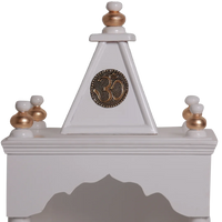 Sphatika Wall Mount Pooja Mandir without Door Zoom View(White Gold)