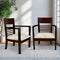 Spring Brown Accent Wooden Arm Chair live view