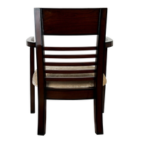 Spring Brown Accent Wooden Arm Chairs in Brown color back view