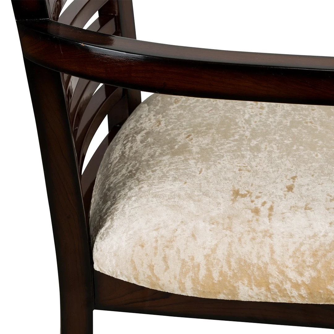 Spring Brown Accent Wooden Arm Chairs in Brown color zoom view