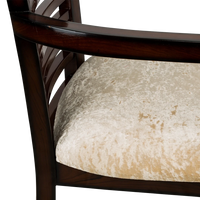 Spring Brown Accent Wooden Arm Chairs in Brown color zoom view