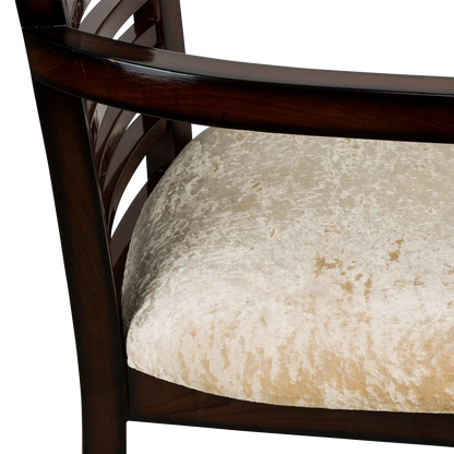Spring Brown Accent Wooden Arm Chairs in Brown color zoom view