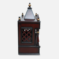Sreshta Teak Wood Mandir (Brown Gold) side view 
