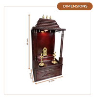 SriManohar Teak Wood Mandap (Cherry) dimensions