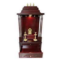 SriManohar Teak Wood Mandap (Cherry) open Door view