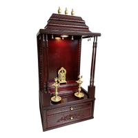 SriManohar Teak Wood Mandap (Cherry) side angle